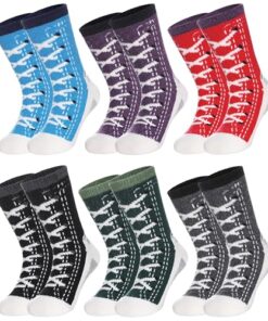 MQELONG Wool Socks for Kids Boys Girls Winter Warm Wool Hiking Thick Boot Cozy Crew Socks 6 Pairs (6 Pair Cute socks, 8-12 Years)