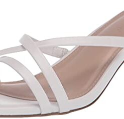 The Drop Women’s Amelie Strappy Square Toe Heeled Sandal, White, 7.5