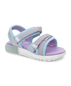 Stride Rite 360 Girls Sevita Light Up Sandal, Iridescent, 8 Toddler