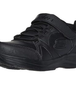 Skechers Girls Glimmer Kicks-School Struts Sneaker, Black/Black, 4 big kid