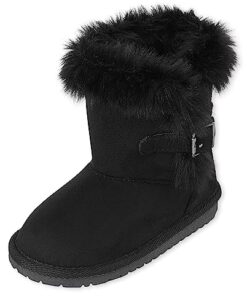 The Children’s Place Girls and Toddler Warm Lightweight Winter Boot Fashion, Black, 9