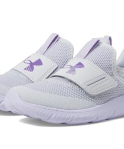 Under Armour Girls’ Pre School Flash, (102) Halo Gray/Salt Purple/Lavish, 1, US