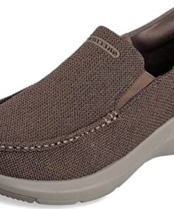 Skechers USA Men’s Men’s Parson-Ralven Hands Free Slip-in Moccasin, Taupe, 12