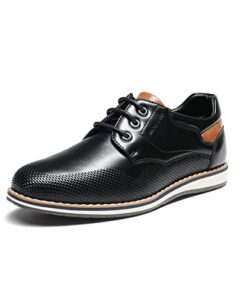 Bruno Marc Boy’s Casual Dress Oxford Comfort Uniform Formal Shoes,Black,Size 4 US Big Kid SBOX2332K