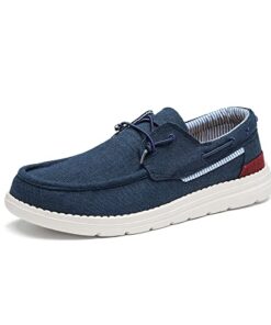 Bruno Marc Men’s SBLS223M Slip-on Canvas Loafers Casual Boat Shoes, Navy, Size 13