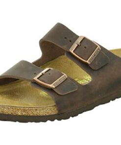 Birkenstock Unisex Arizona Habana Oiled Leather Soft Footbed Sandals – 41 M EU/10-10.5 B(M) US Women/8-8.5 B(M) US Men