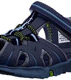 Merrell HYDRO Sport Sandal, NAVY/GREEN, 5 Wide US Unisex big_kid