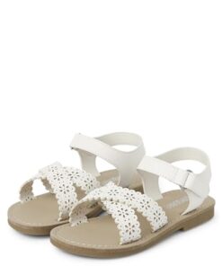 Gymboree,and Toddler Flat Sandals,White,1 Years