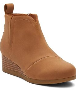 TOMS Girls Clare Fashion Boot, Tan PU Nubuck, 6 big kid