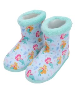 Girls Fluffy Bootie Slippers,Warm Soft Plush Fleece Memory Foam Slip-on House Slippers Washable Cute Unicorn Slippers for Toddler Kids Indoor Outdoor