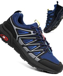 Eagsouni Men’s Running Shoes Walking Non Slip Sneakers Outdoor Sports Tennis Shoes Blue 44