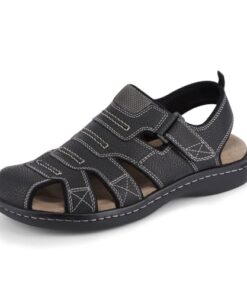 Dockers Men’s Searose Fisherman Sandal, Black, 10 Wide