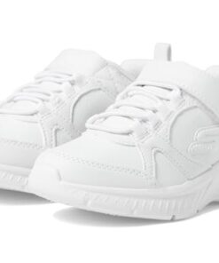 Skechers Girls MICROSPEC Plus Sneaker, White, 2 Little Kid