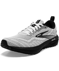 Brooks Men’s Revel 6 Neutral Running Shoe – White/Black – 14 Medium