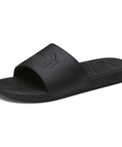 PUMA Men’s Cool Cat 2.0 Slide Sandal Black Black, 9