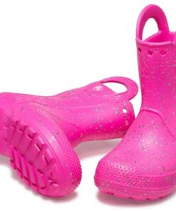 Crocs Handle it Rain Boot (Little Kid/Toddler), Pink Crush Glitter, 13 US Unisex