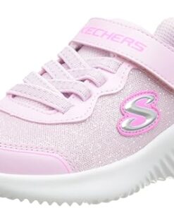 Skechers Kids Girls Bounder-Girly Groove Sneaker, Light Pink, 13 Little Kid