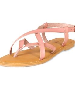 Amazon Essentials Women’s Casual Strappy Sandal, Dusty Rose, 8 Wide