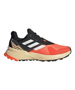 adidas Men’s Terrex Soulstride Trail Running Sneaker, Impact Orange/White/Black, 9.5