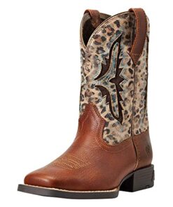 Ariat Unisex-Child Koel VentTEK Western Boot Spiced Cider/Metallic Leopard 6