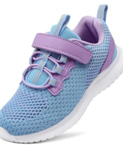 RUNSIDE Kids Shoes, Boys Girls Sneakers Lightweight Athletic Walking/Running Tennis Shoes, Size 2 Big Kid, Blue