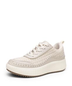 DREAM PAIRS Women Chunky Arch Comfortable Casual Platform Fashion Sneakers.,Size 9,Sandstone-Knit,SDFN2379W