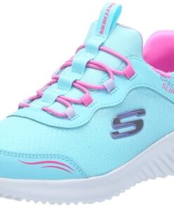 Skechers Girls Bounder-Simple Cute Sneaker, Turquoise, 1.5 Little Kid