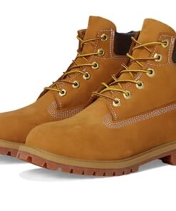 Timberland Boy’s 6″ Premium Waterproof Boot, Wheat-New 2024, 12.5 Big Kid