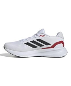 adidas Men’s Run Falcon 5 Sneaker, White/Black/Better Scarlet, 14 Wide