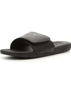 PUMA Mens Cool Cat 2.0 Hook and Loop Slide Sandal, Mens Black Mens Black, 10