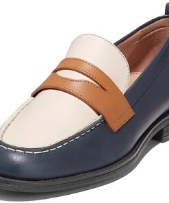 Cole Haan Women’s Stassi Penny Loafer, Navy, 8.5 Wide