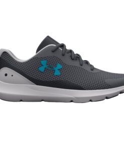 Under Armour Men’s Surge 3, (104) Pitch Gray/Mod Gray/Blue Surf, 10.5, US