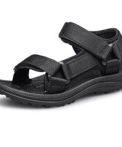 vibdiv Boys Girls Sandals Open-Toe Summer Outdoor Unisex Child Sport Sandals Athletic Lightweight Black Little Kid Size 12