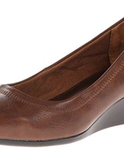 LifeStride Women’s Groovy Wedge Pump, darktan, 10 W US