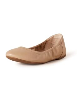 Amazon Essentials Women’s Belice Ballet Flat, Beige, 8