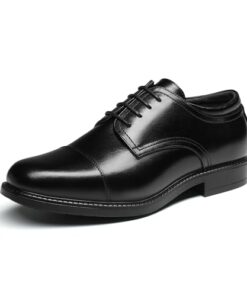 Bruno Marc Men’s Black Leather Lined Dress Oxford Shoes Classic Lace Up Formal Dress Wide Shoes,DOWNINGWIDE-01,Black,9.5 W US