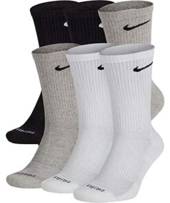 Nike Men’s Everyday Plus Cushion Crew Socks (Large, Multi)