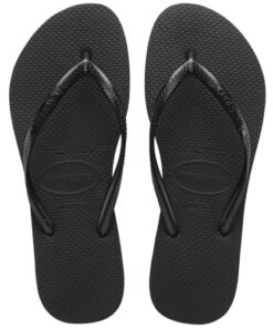 Havaianas Women’s Slim Flip Flop Sandals, Black, Size 9/10 Women’s