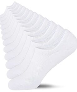 Heatuff No Show Socks Womens Cotton Low Cut Non Slip Casual Socks Invisible Flat Boat Liner Socks (6/9 Pairs)