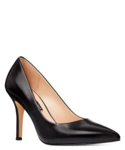 Nine West Women’s Flax Pump, Black Leather, 6