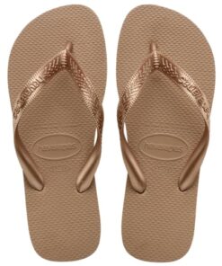 Havaianas Women’s Top Tiras Flip Flop Sandal, Rose Gold, 7-8