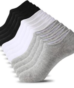 Nroktia 6 Pairs Non Slip No Show Socks Womens and Mens Low Cut Invisible Liner Ankle Socks (6 Multi)