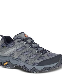 Merrell Mens Moab 3 Waterproof Hiking Shoe, Granite, 9 US