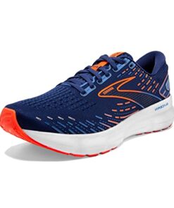 Brooks Men’s Glycerin 20 Neutral Running Shoe – Blue Depths/Palace Blue/Orange – 12 Medium