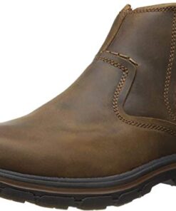 Skechers Men’s Relaxed Fit Segment-Dorton Boot, Dark Brown, 10.5 M US