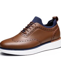 Bruno Marc Men’s Dress Sneakers Oxfords Casual Formal Business Wingtip Brogue Shoes,Brown,Size 11,SBOX2326M