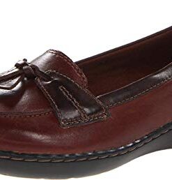 Clarks womens Ashland Bubble Slip On Loafer, Brown Multi, 8 Narrow US