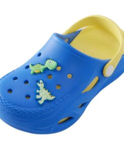 Qi propitious Kids Clogs Boys Girls Garden Clogs Clogs for Kids Slip On Slide Sandals Beach Pool Water Shoes,Blue,2324