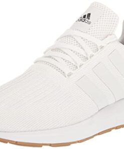 adidas Men’s Swift Run Sneaker, White/White/Core Black, 12