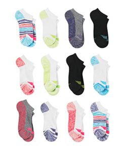 Hanes girls Cool Comfort Ankle Multipack fashion liner socks, Banded Assorted, Medium US